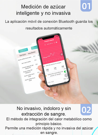 Medidor de Glucosa – Sin pinchazos, sin dolor.